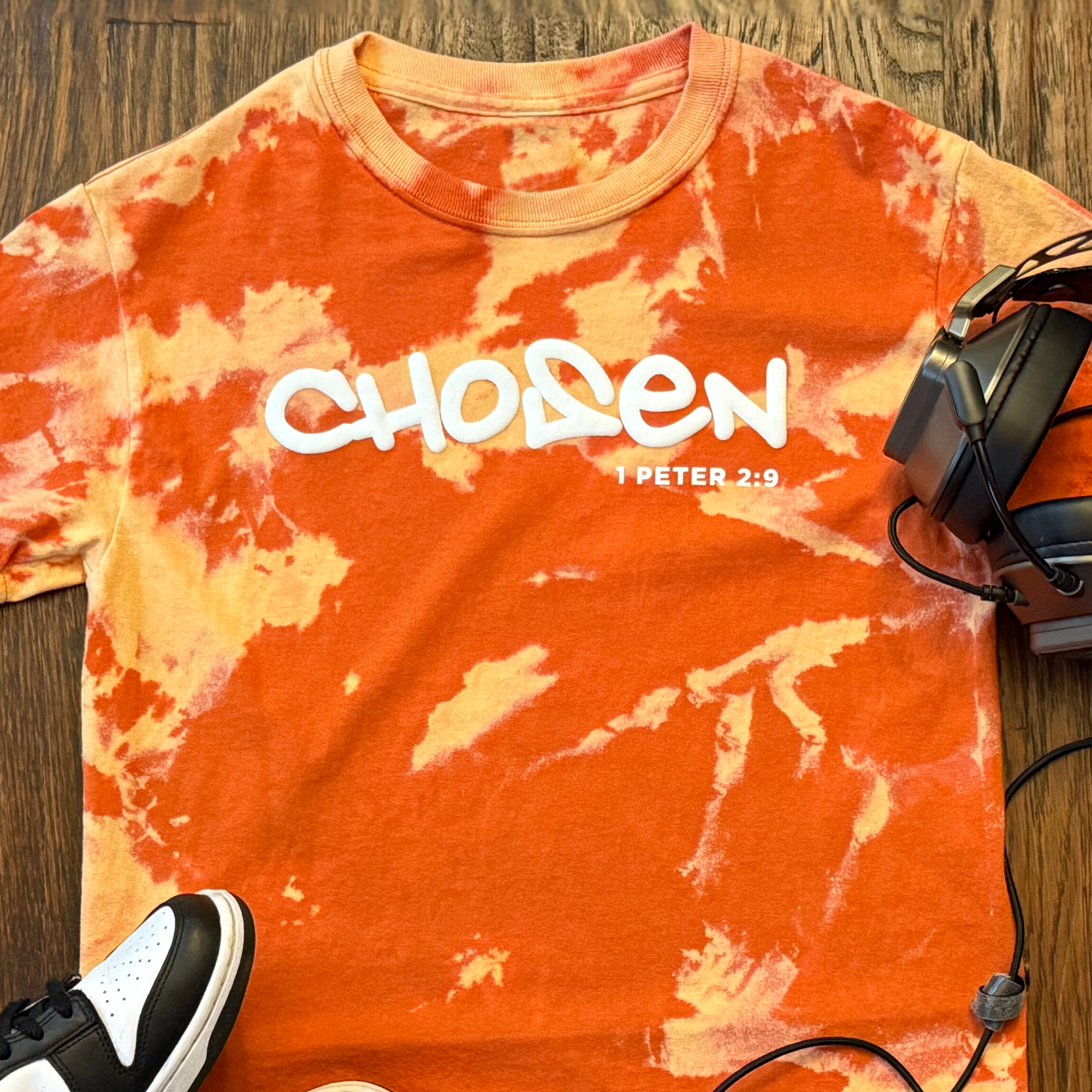 Youth Burnt Orange Bleached Chosen 1 Peter 2:9