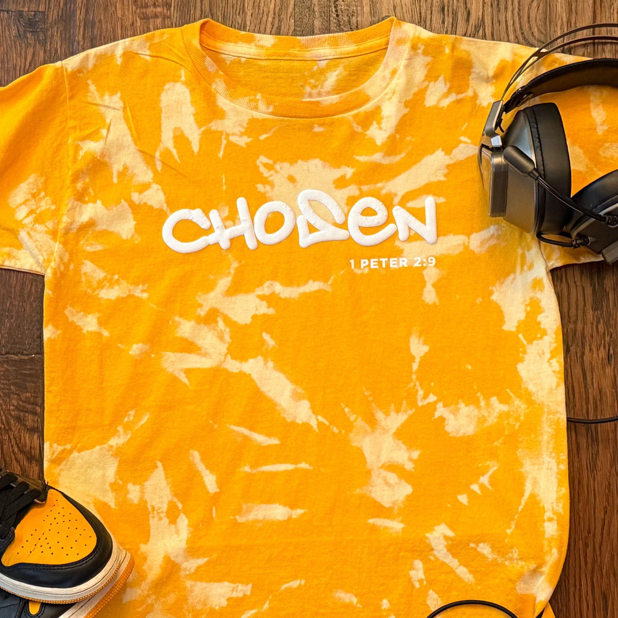 Youth Yellow Bleached Chosen 1 Peter 2:9