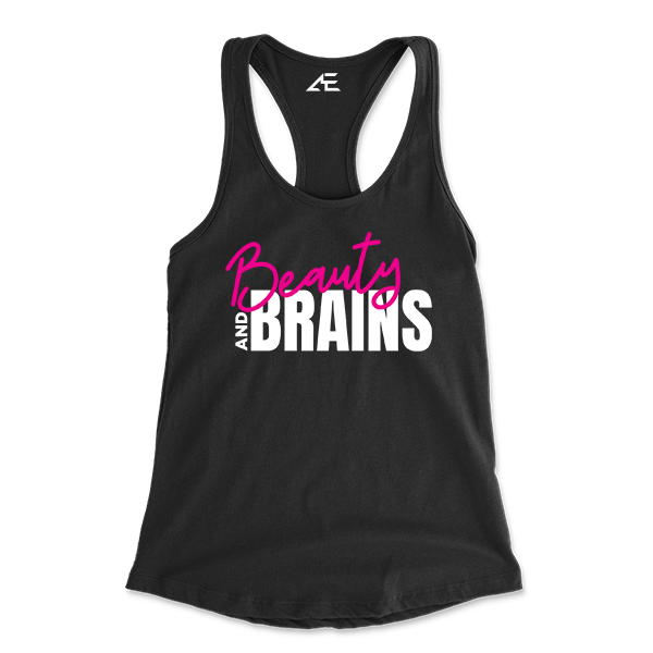 Women's Beauty and Brains Racerback Shirt