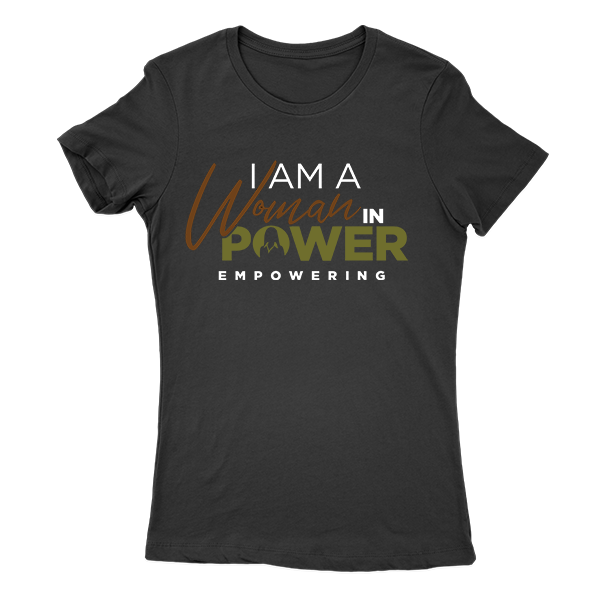 I Am A Woman in Power Empowering Lady Cut T-shirt 3