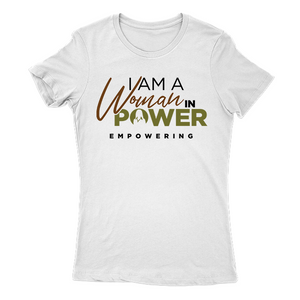 I Am A Woman in Power Empowering Lady Cut T-shirt 3