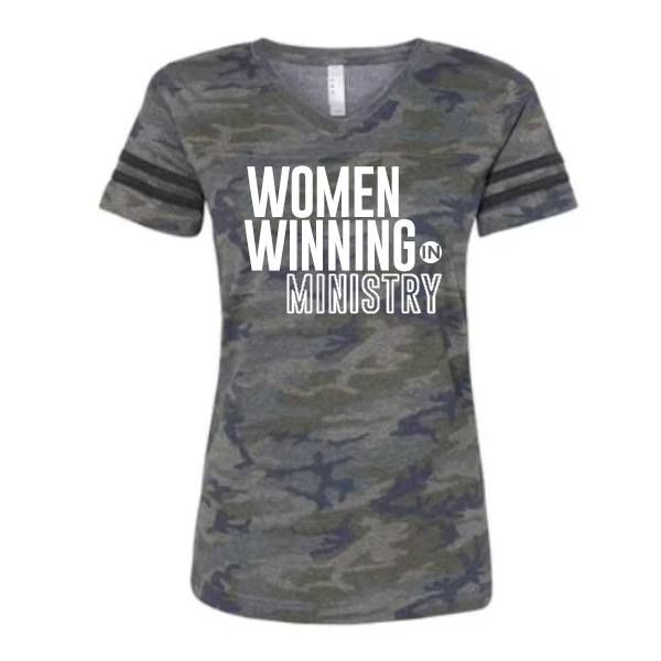 Women Winning in Ministry Football V-Neck