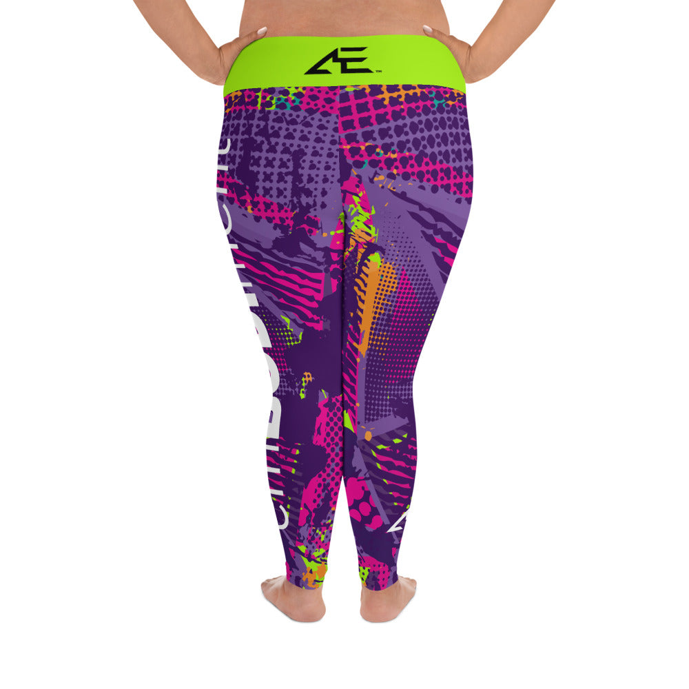 AE Graffiti Lime Plus Size Leggings