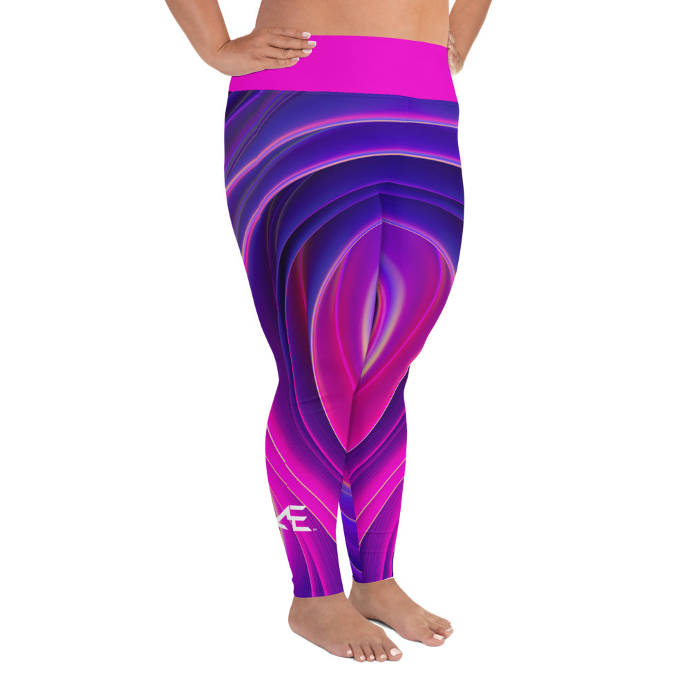 Pink Wave Plus Size Leggings