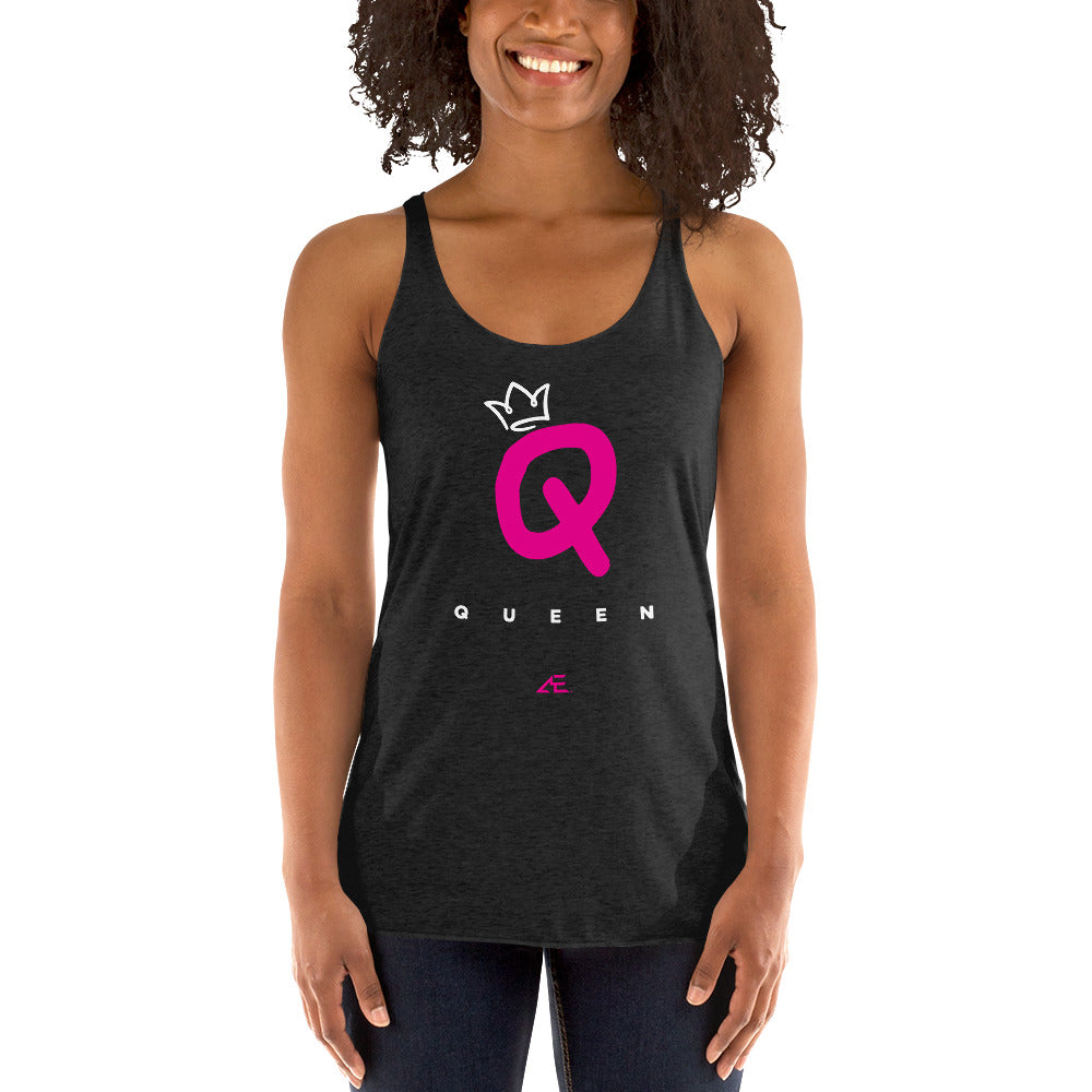Queen Black Women's Racerback Tank