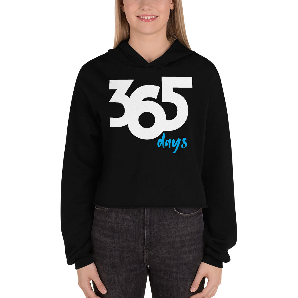 365 Days Black Crop Hoodie