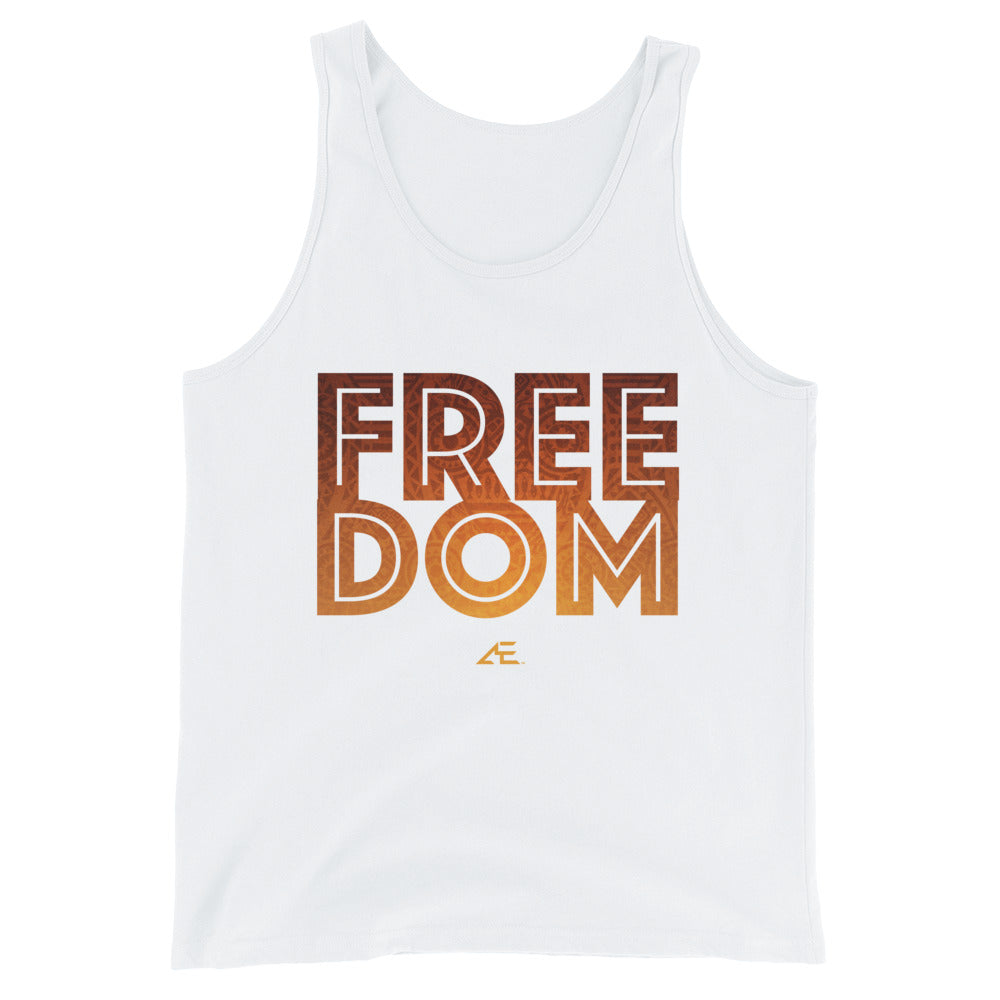 White Freedom Unisex Tank Top