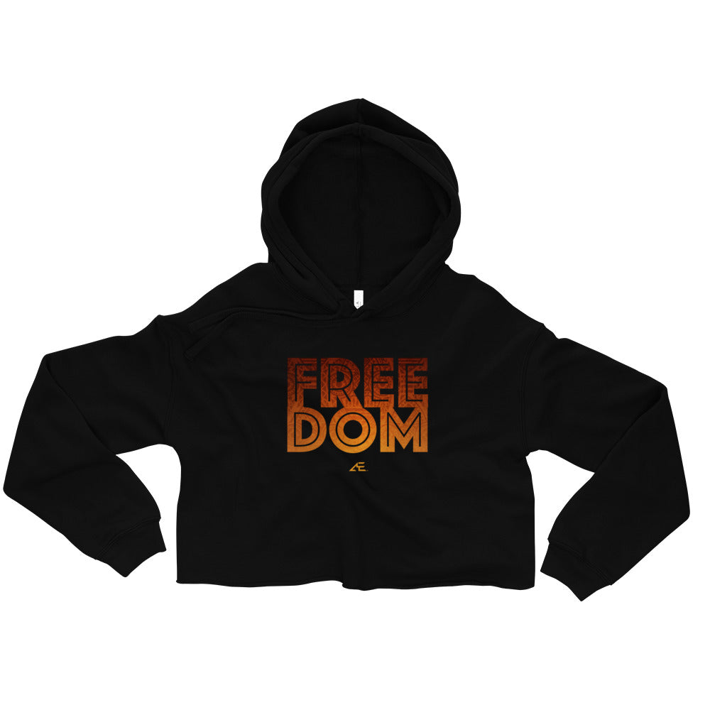 Freedom Women's Black Crop Hoodie