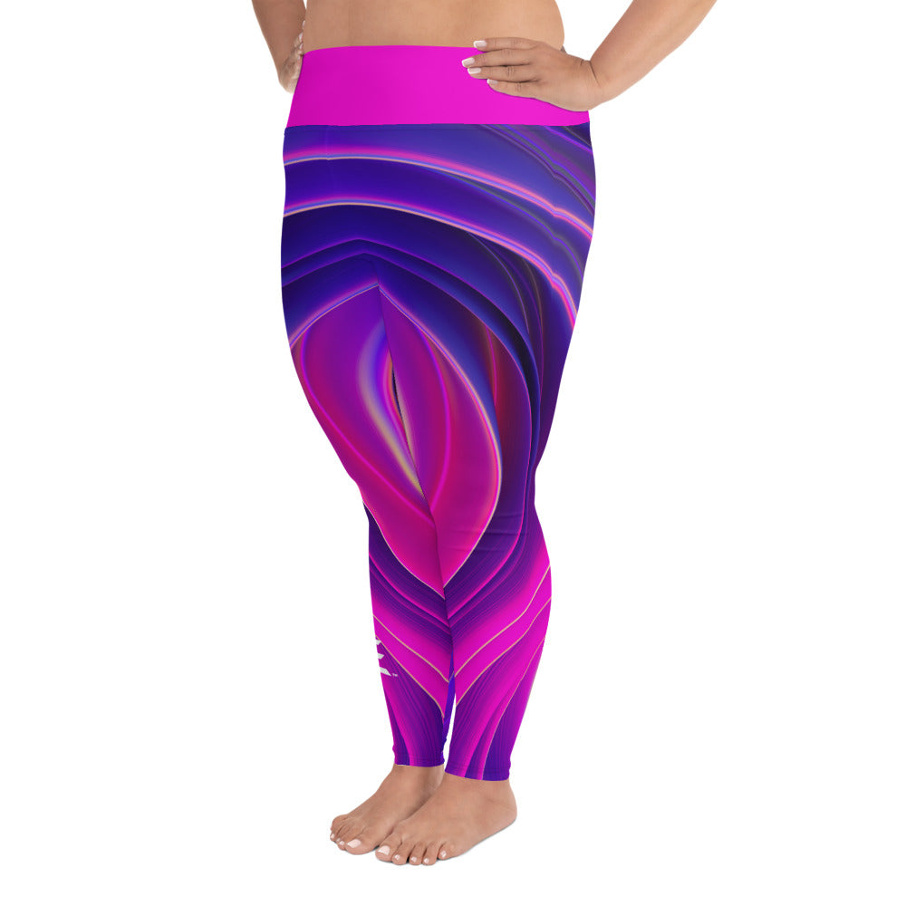 Pink Wave Plus Size Leggings