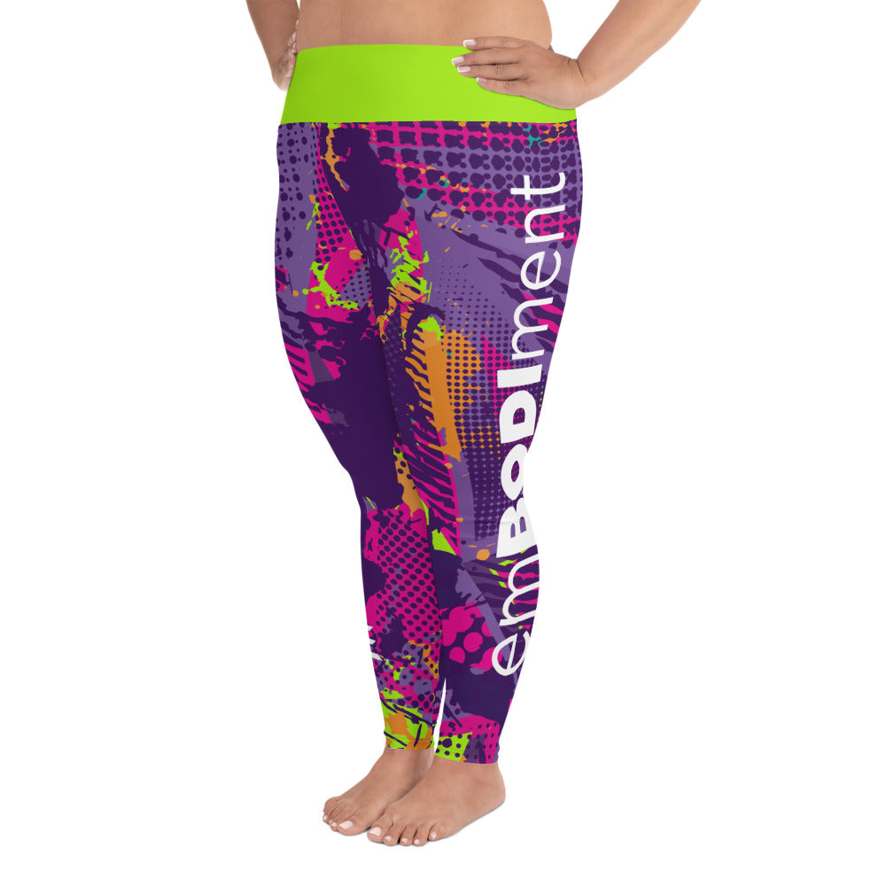 AE Graffiti Lime Plus Size Leggings