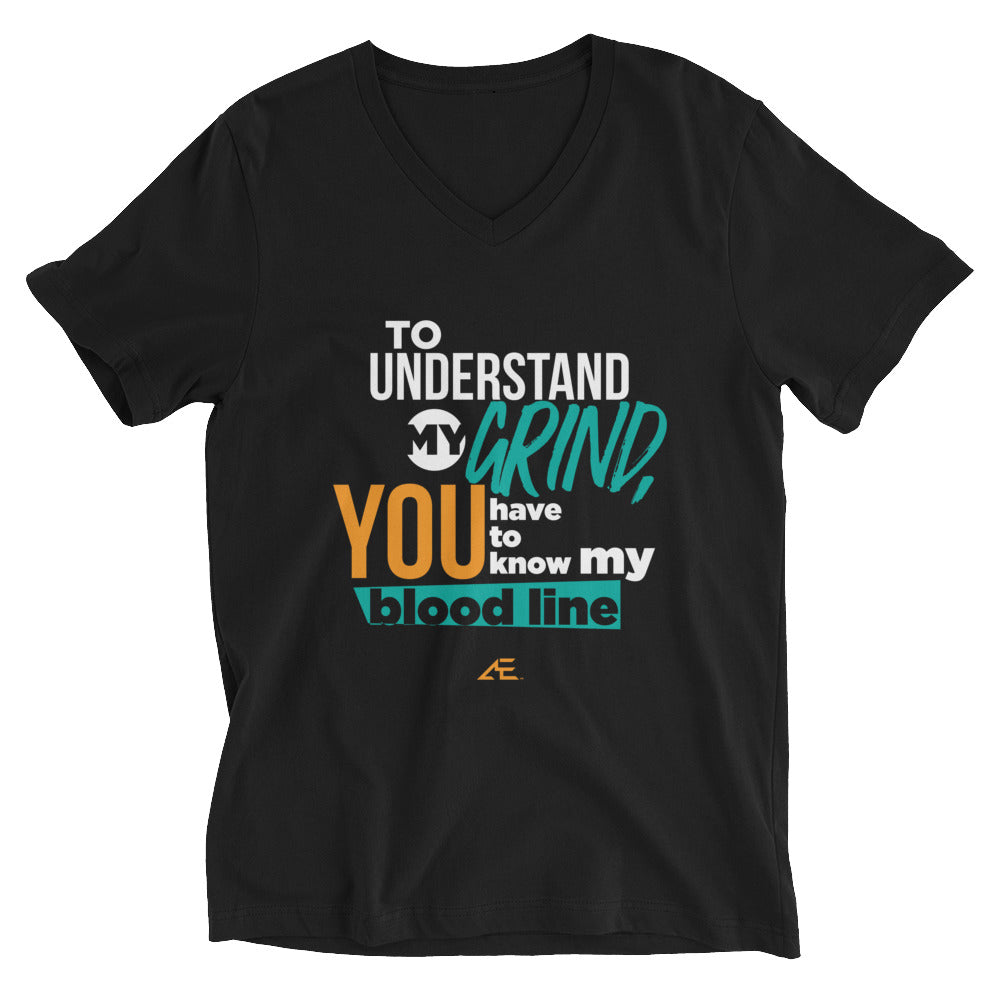 To Understand My Grind 2 Black Short Sleeve V-Neck T-Shirt