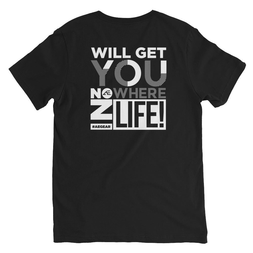 Whining Black Men's Short Sleeve V-Neck T-Shirt