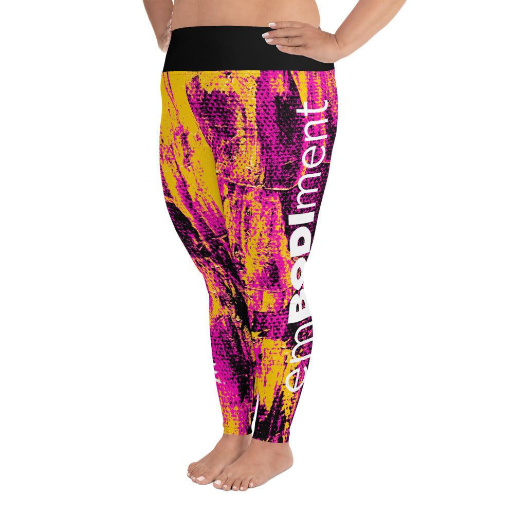 AE Yellow Graffiti Plus Size Leggings