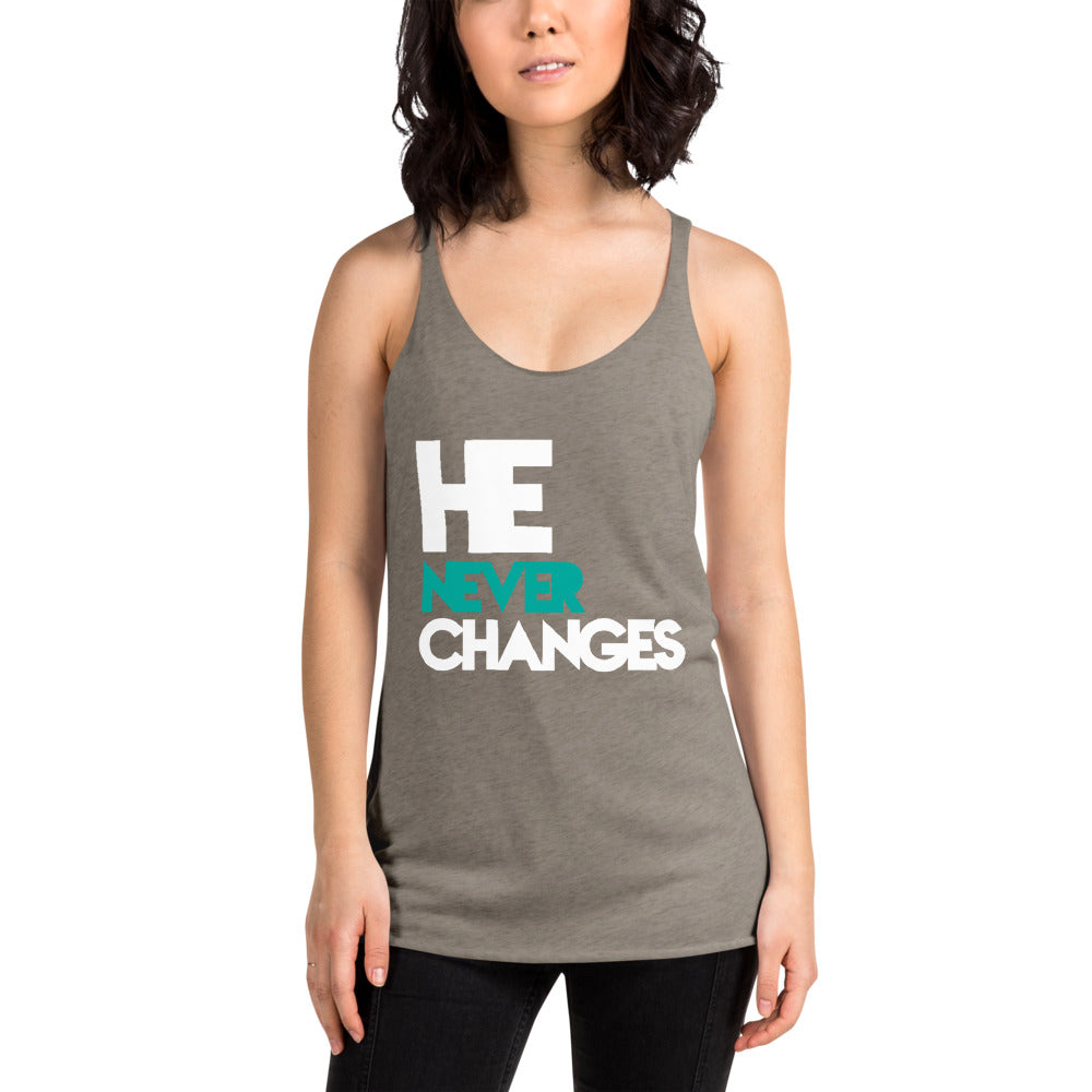 He Never Changes Women's Racerback Tank