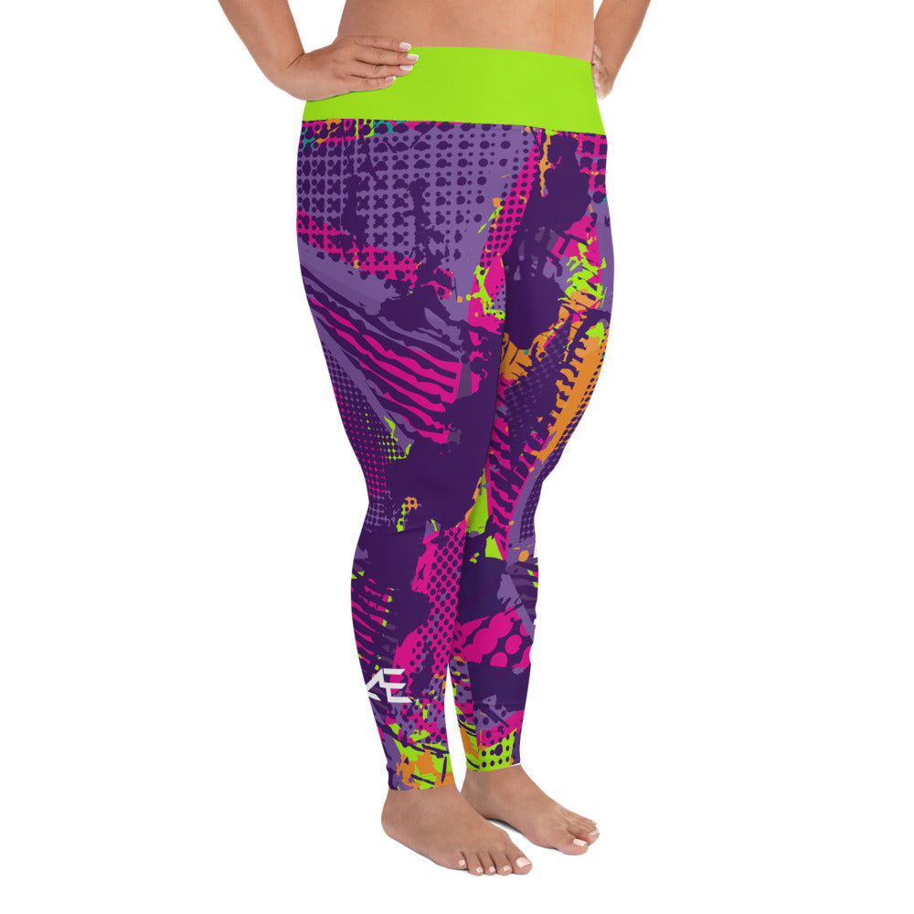 AE Graffiti Lime Plus Size Leggings