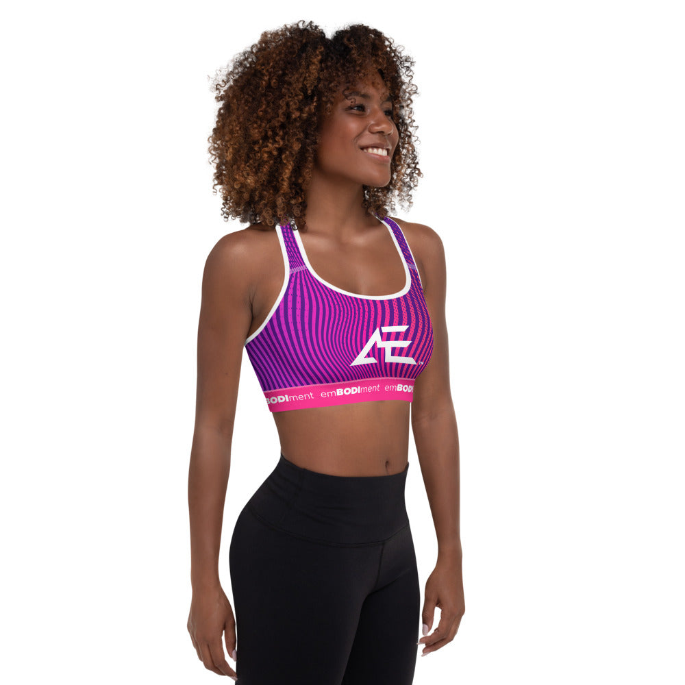 AE Purple Flare Padded Sports Bra