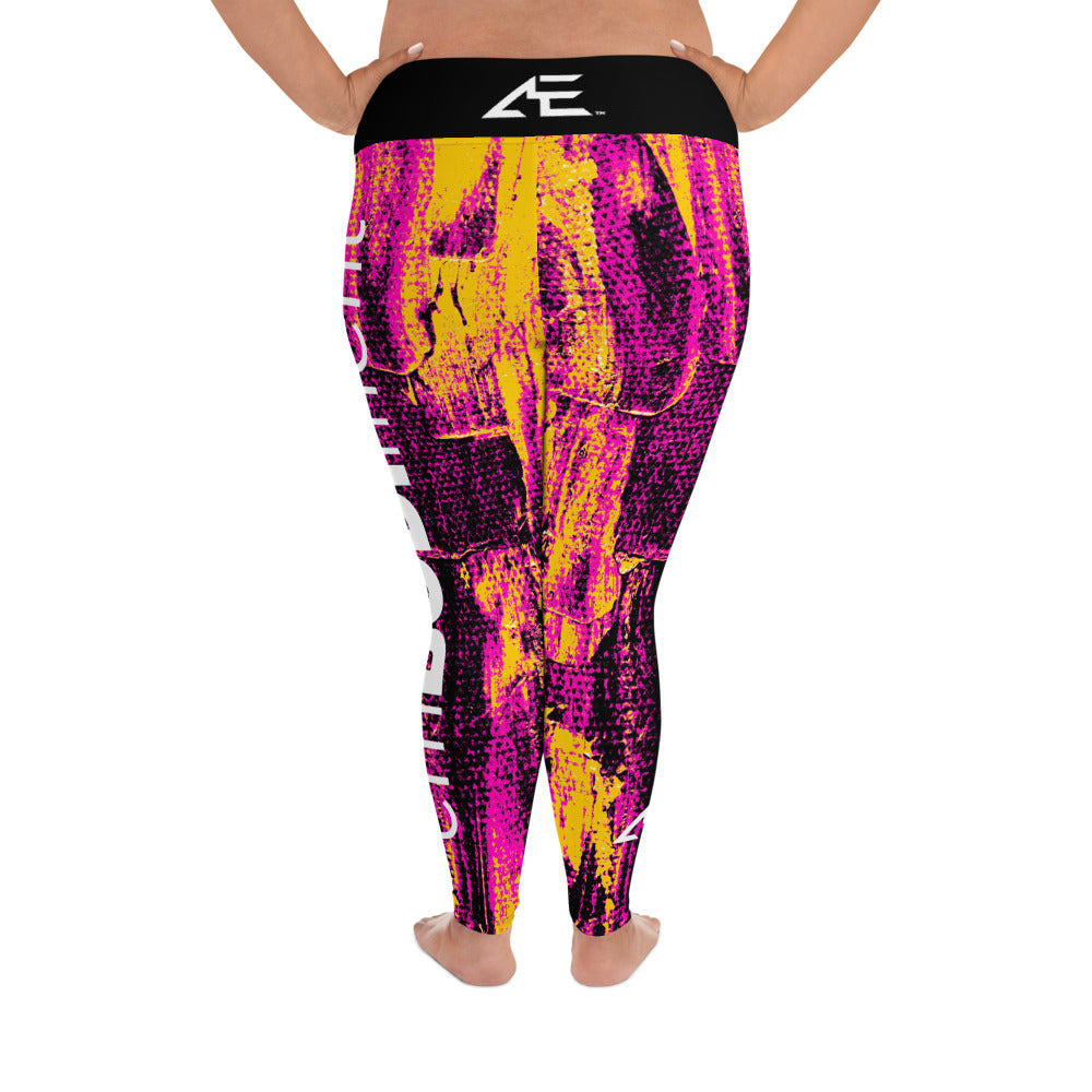 AE Yellow Graffiti Plus Size Leggings