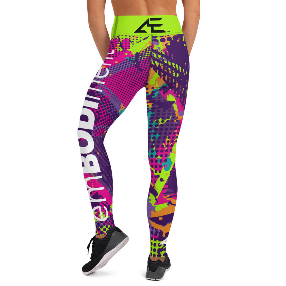 AE Graffiti Lime Yoga Leggings