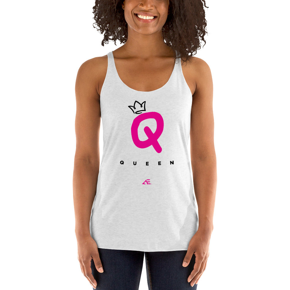 Queen White Women's Racerback Tank