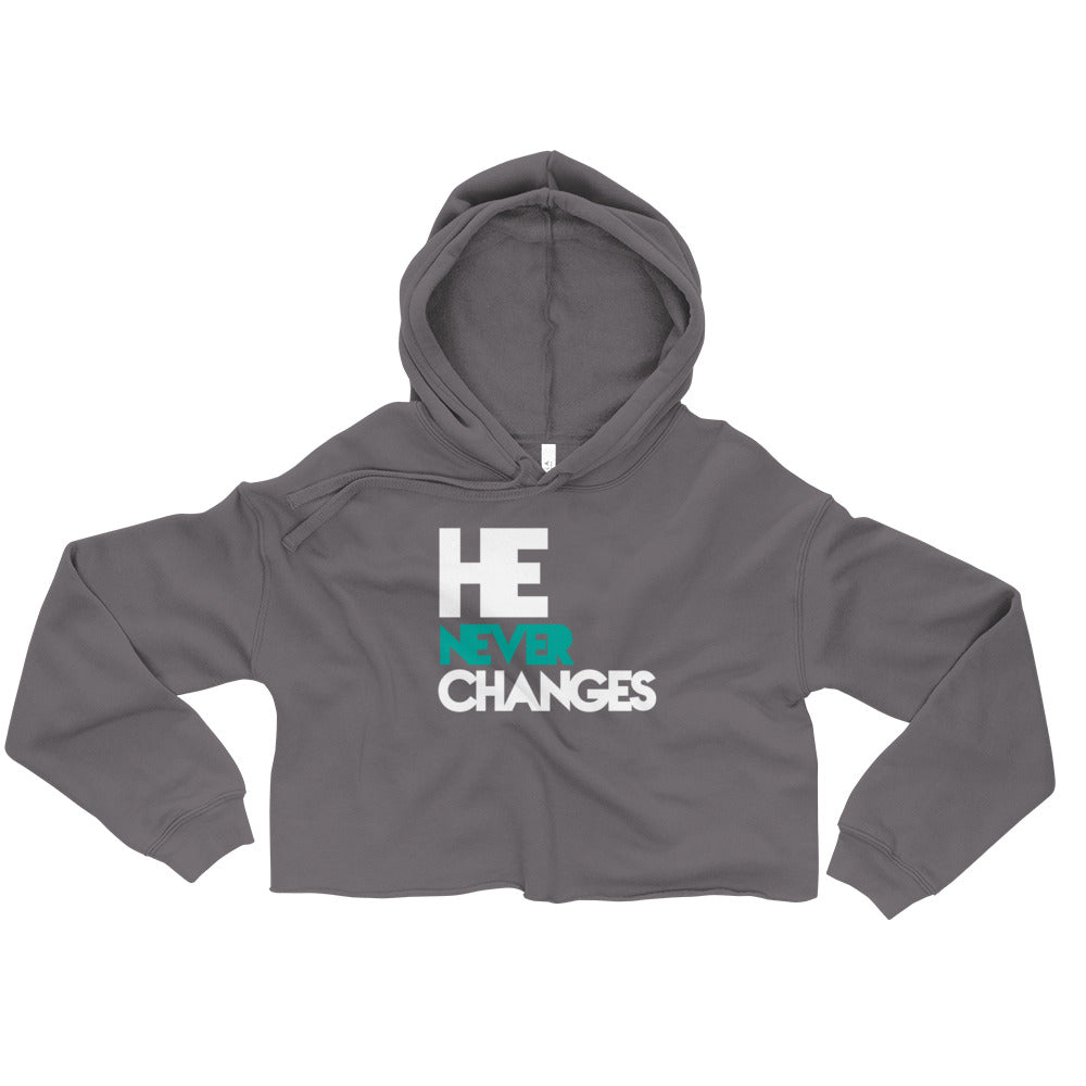 He Never Changes Women's 2 Crop Hoodie