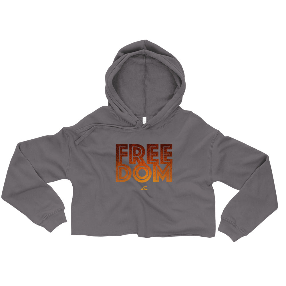 Freedom Women's Black Crop Hoodie
