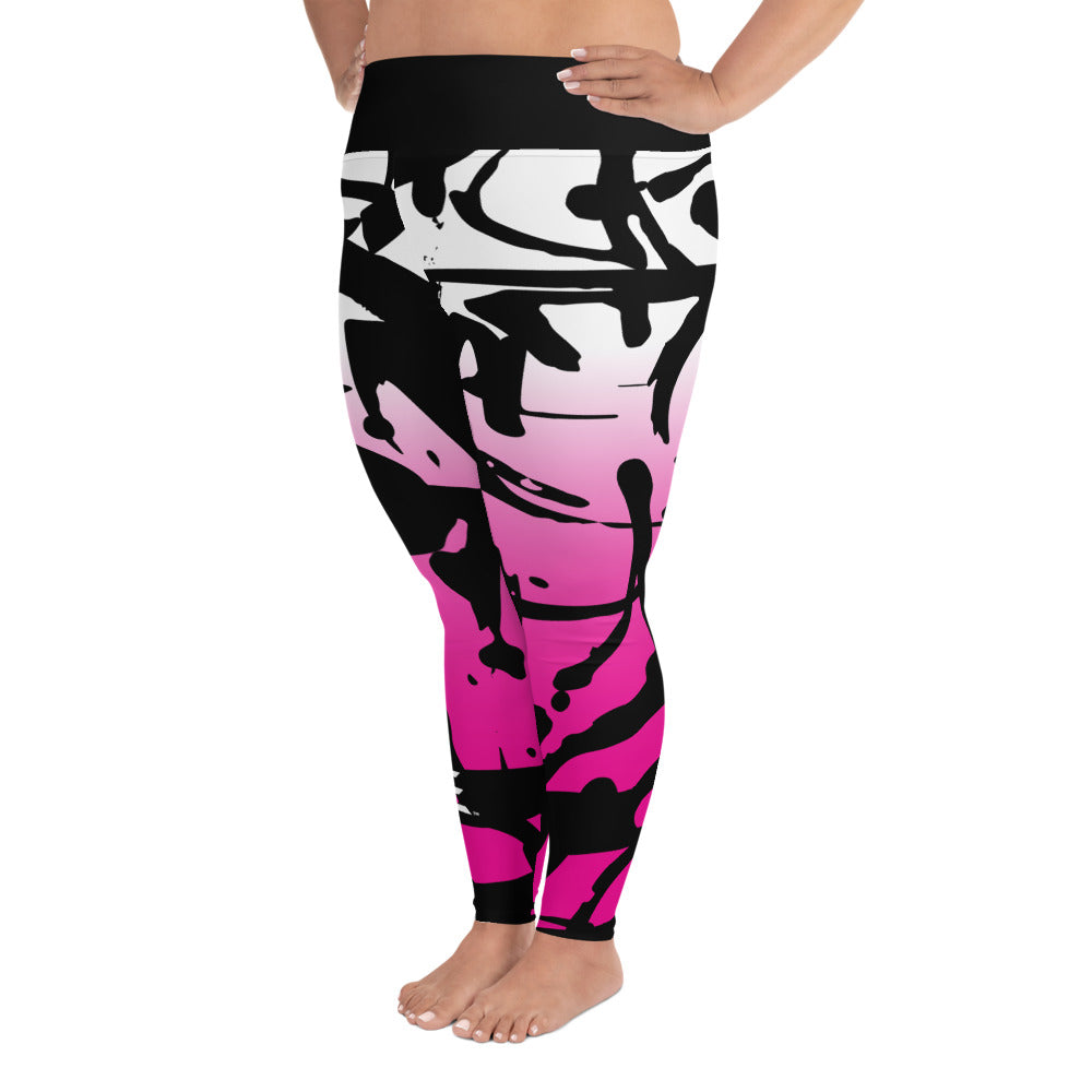 AE Pink Graffiti Plus Size Leggings