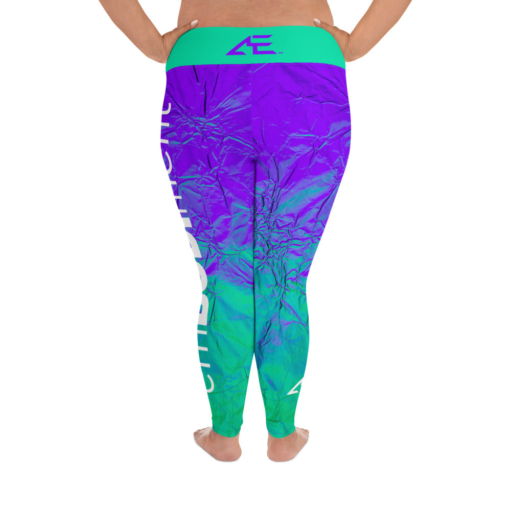 Purple Wrap Plus Size Leggings