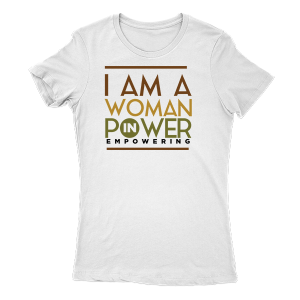 I Am A Woman in Power Empowering Lady Cut T-shirt 4
