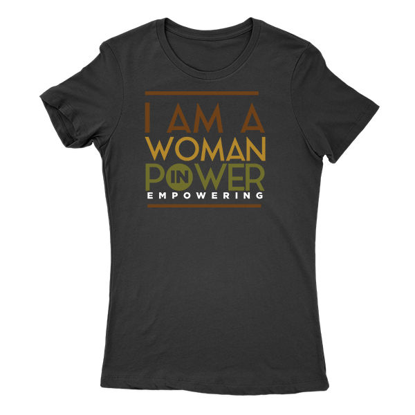 I Am A Woman in Power Empowering Lady Cut T-shirt 4