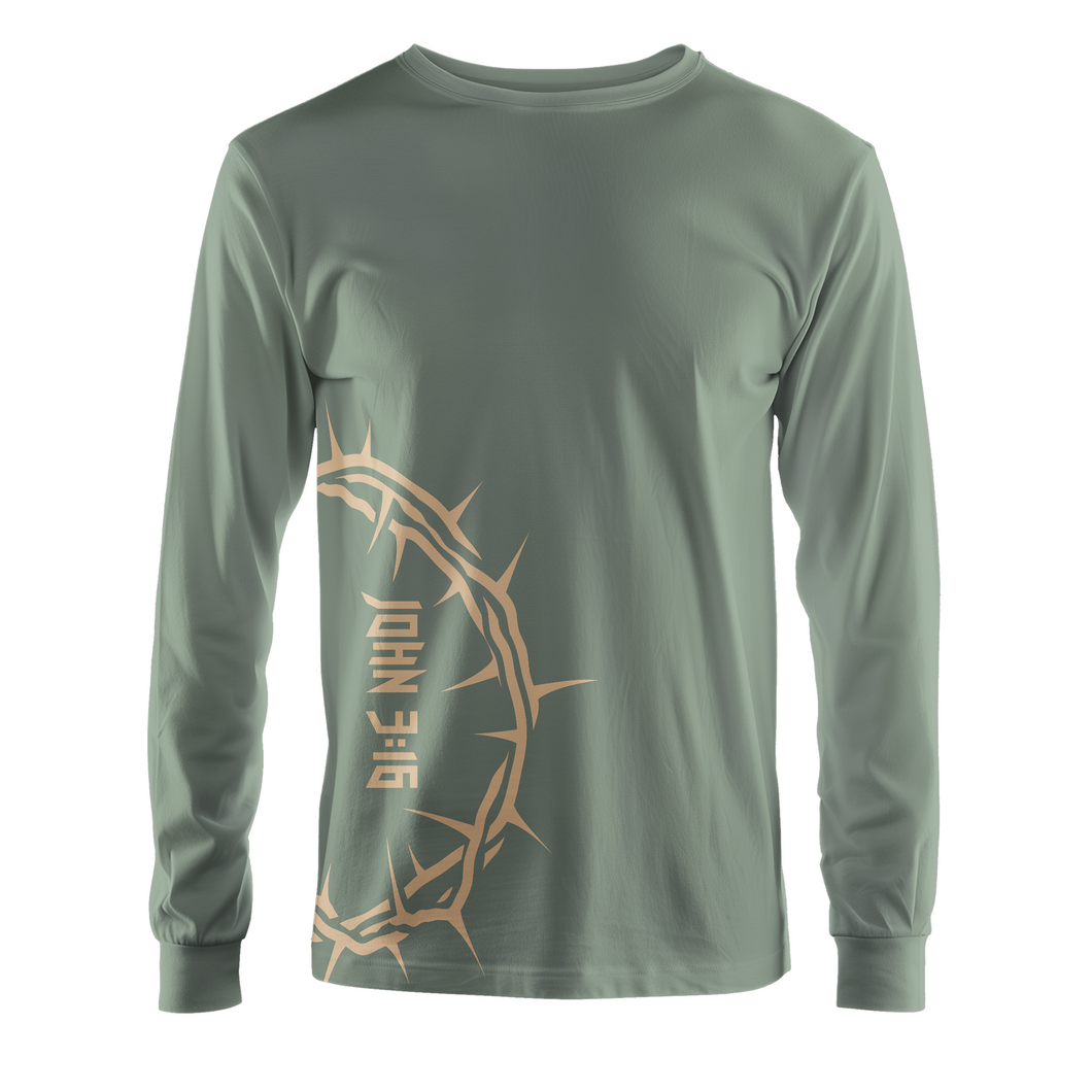 John 3:16 Inspirational Long Sleeve Shirt