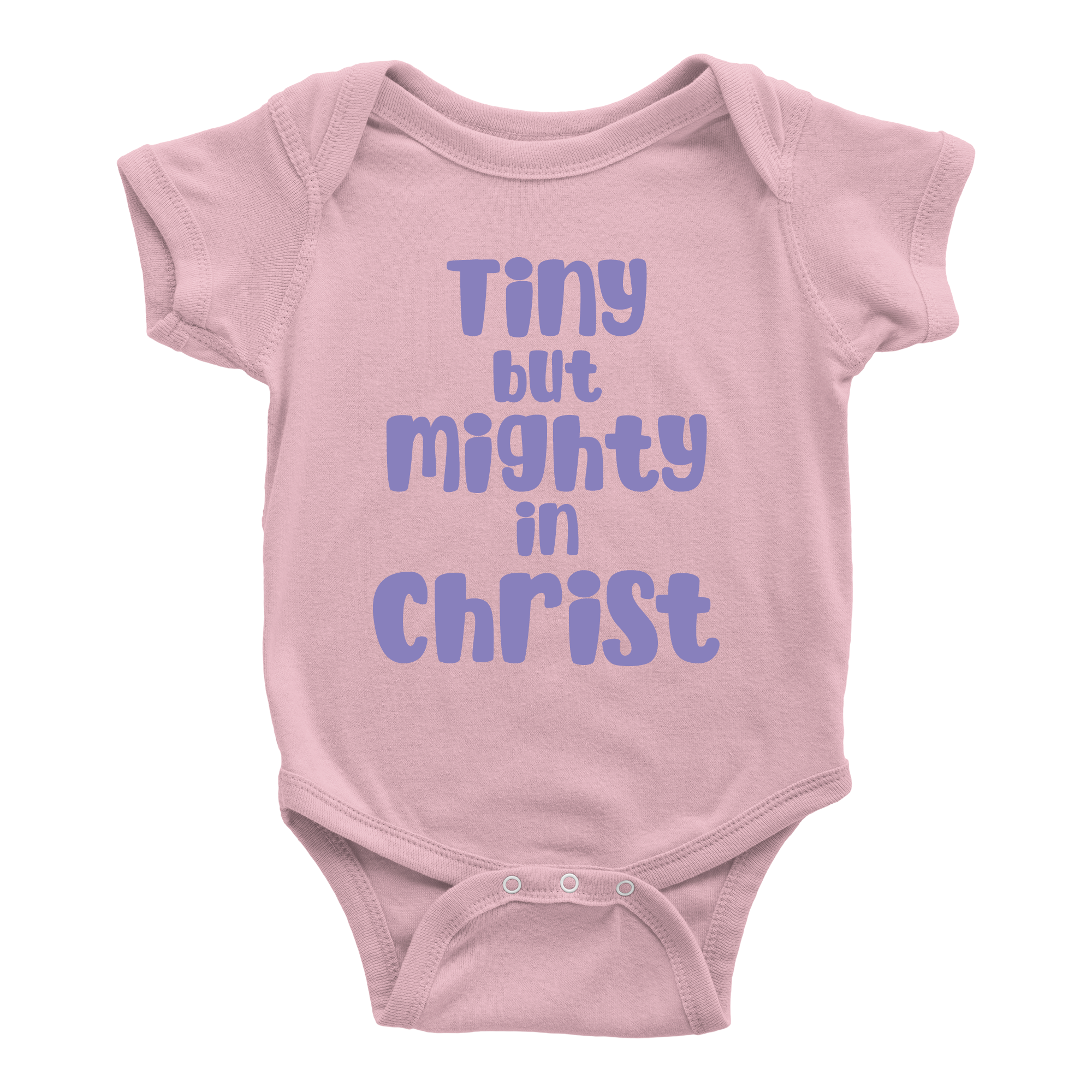 Tiny But Mighty In Christ Onesie