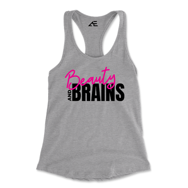 Women's Beauty and Brains Racerback Shirt