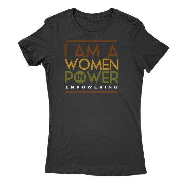 I Am A Woman in Power Empowering Lady Cut T-shirt 4