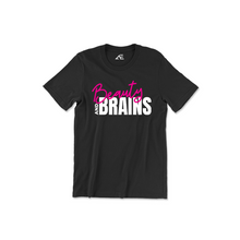 Load image into Gallery viewer, Toddler Girl&#39;s Beauty and Brains Shirt
