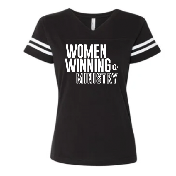 Women Winning in Ministry Football V-Neck
