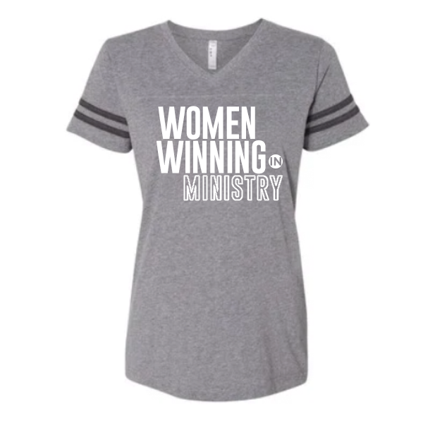 Women Winning in Ministry Football V-Neck
