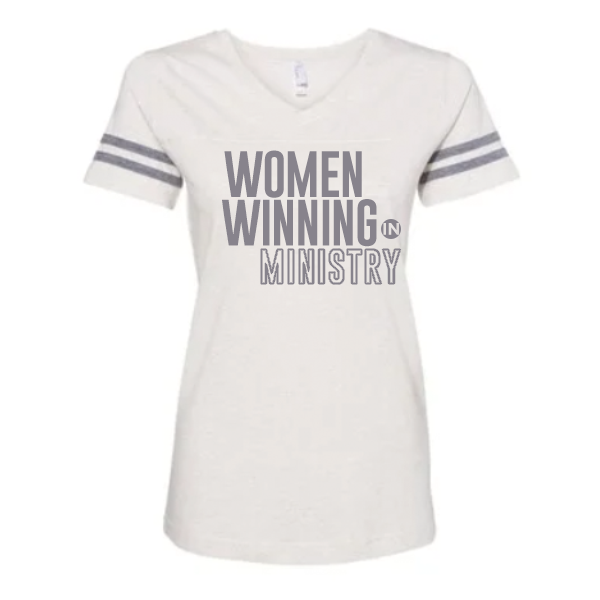Women Winning in Ministry Football V-Neck