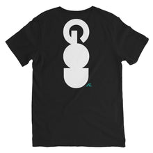 Load image into Gallery viewer, He Never Changes 2 Black Short Sleeve V-Neck T-Shirt