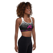 Load image into Gallery viewer, AE Black/Pink Padded Sports Bra