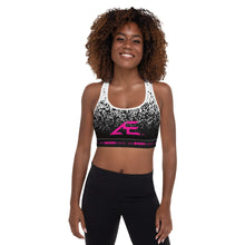 Load image into Gallery viewer, AE Black/Pink Padded Sports Bra