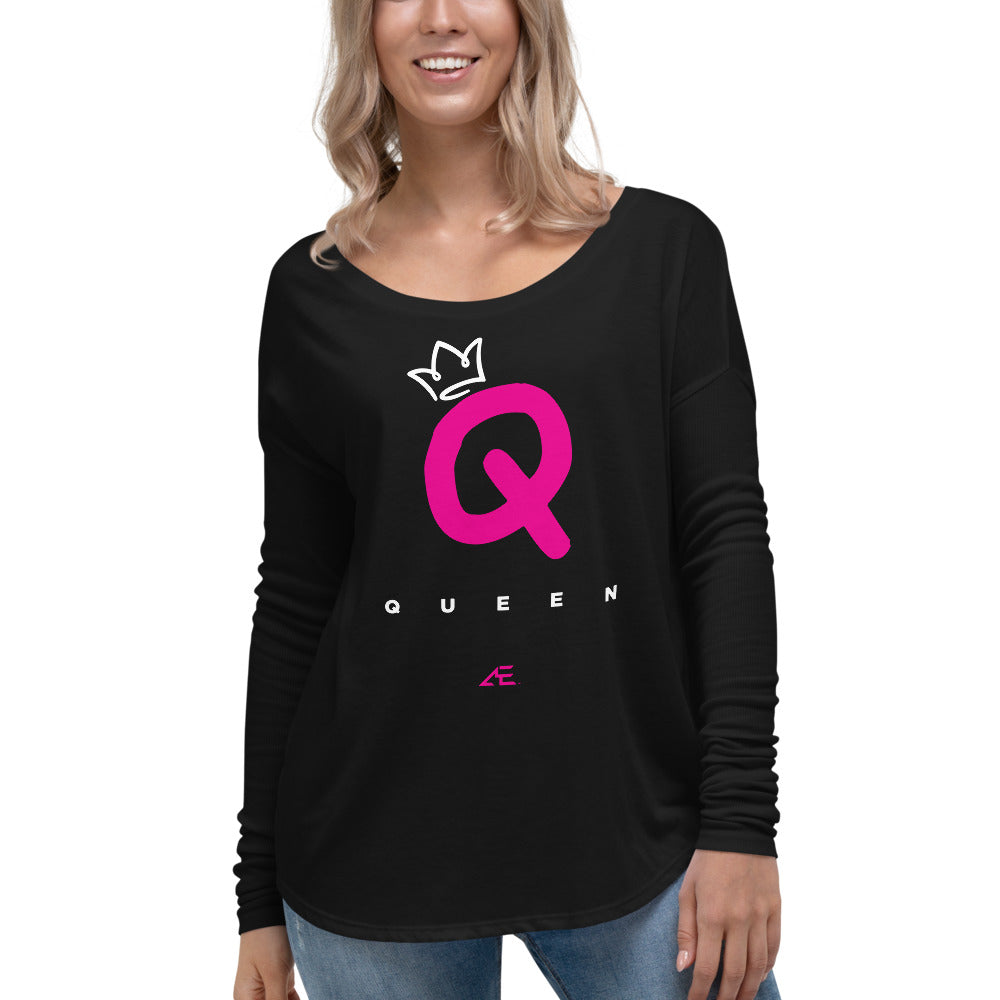 Queen Black Ladies' Long Sleeve Tee