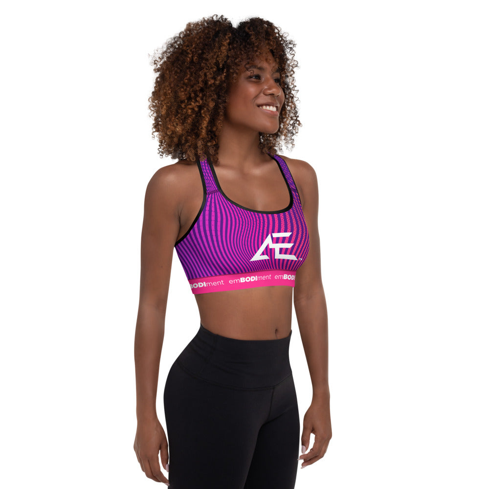AE Purple Flare Padded Sports Bra