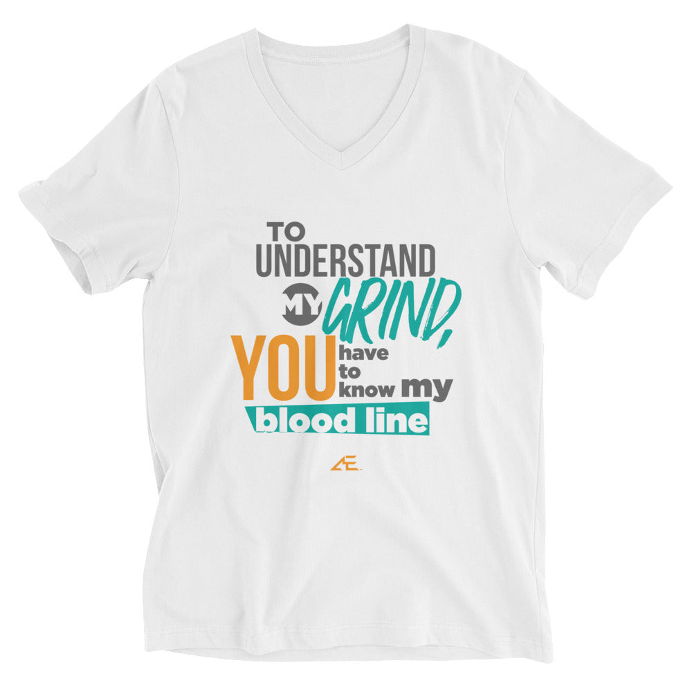 To Understand My Grind 2 White Short Sleeve V-Neck T-Shirt