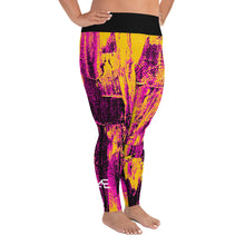 Load image into Gallery viewer, AE Yellow Graffiti Plus Size Leggings