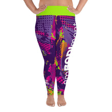 Load image into Gallery viewer, AE Graffiti Lime Plus Size Leggings