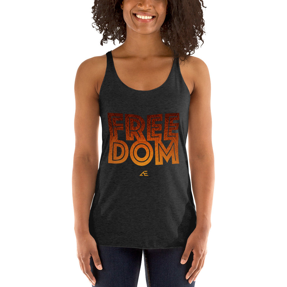 Black Freedom Women's Racerback Tank