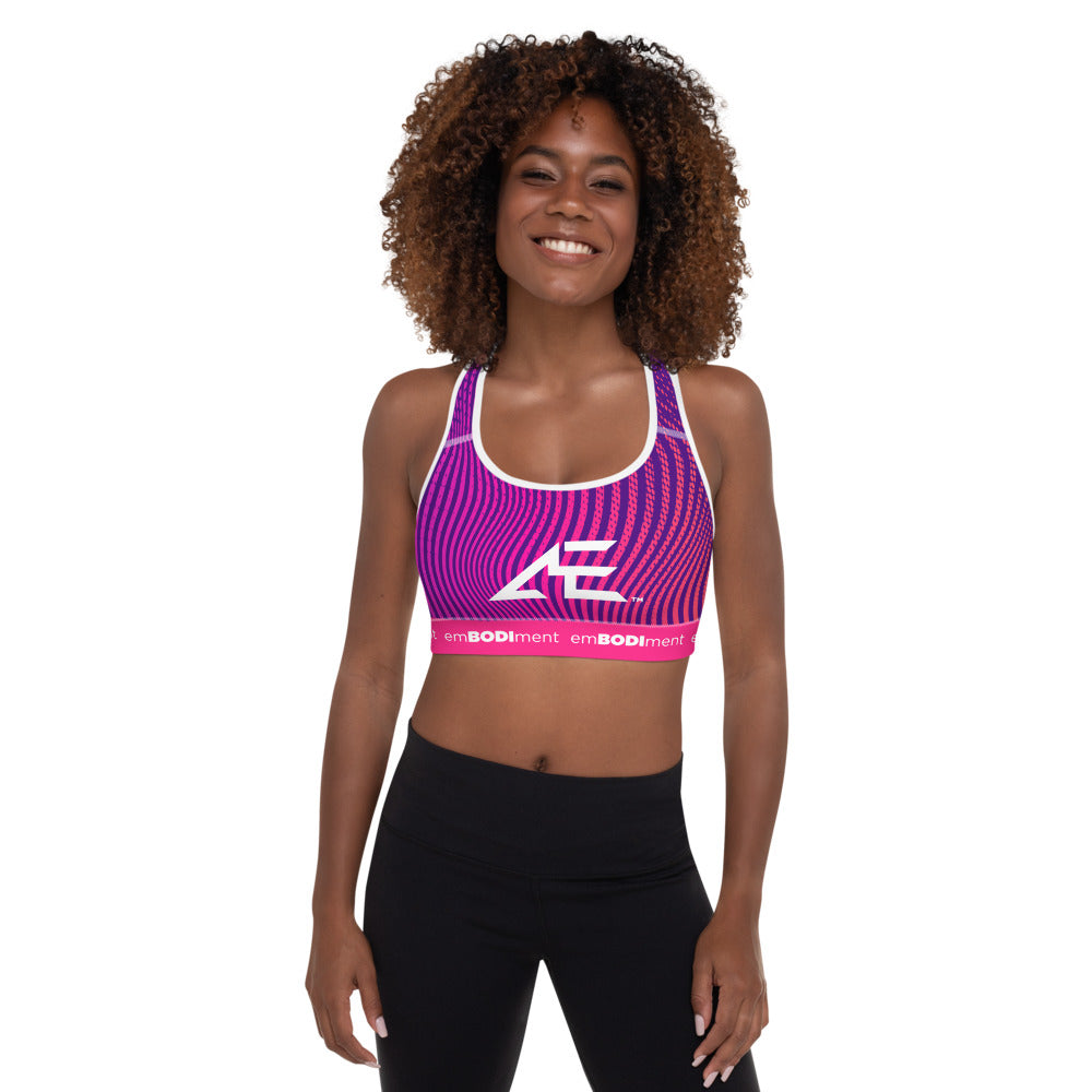 AE Purple Flare Padded Sports Bra