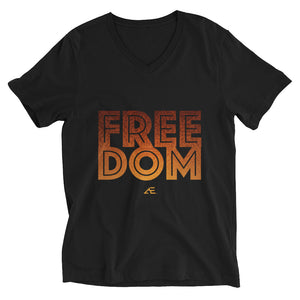 Freedom Black Short Sleeve V-Neck T-Shirt