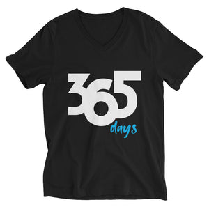 365 Days Black Short Sleeve V-Neck T-Shirt