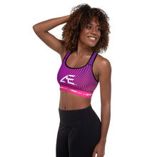 Load image into Gallery viewer, AE Purple Flare Padded Sports Bra